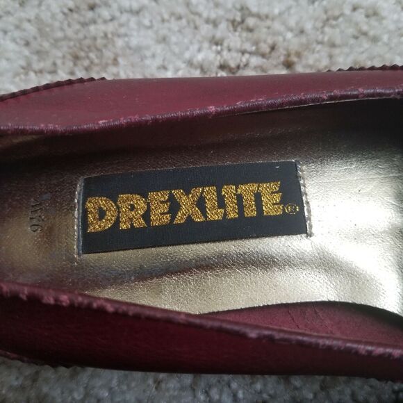 Drexlite Women’s Burgundy Leather Tassel loafers - Size 9 ½ W - Picture 4 of 7